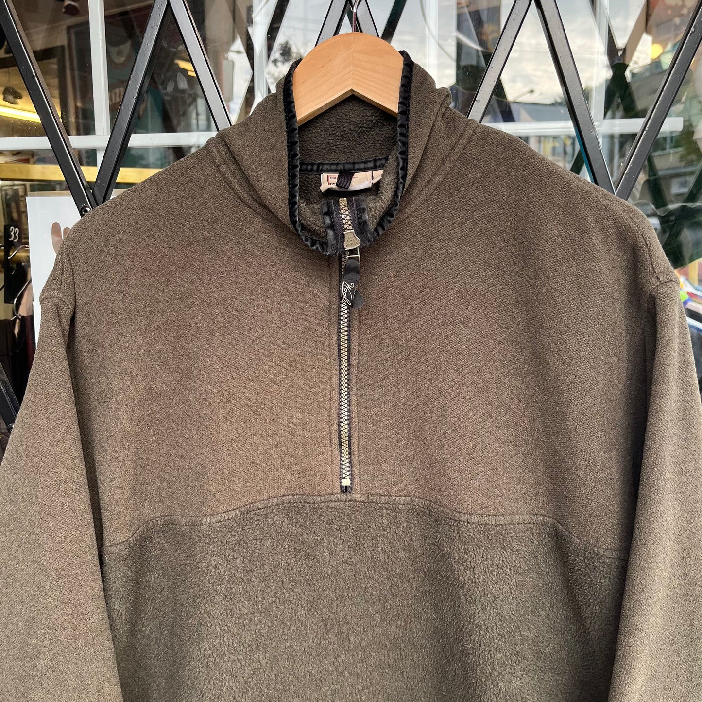 Woolrich Fleece Half Zip Sweater - Size L
