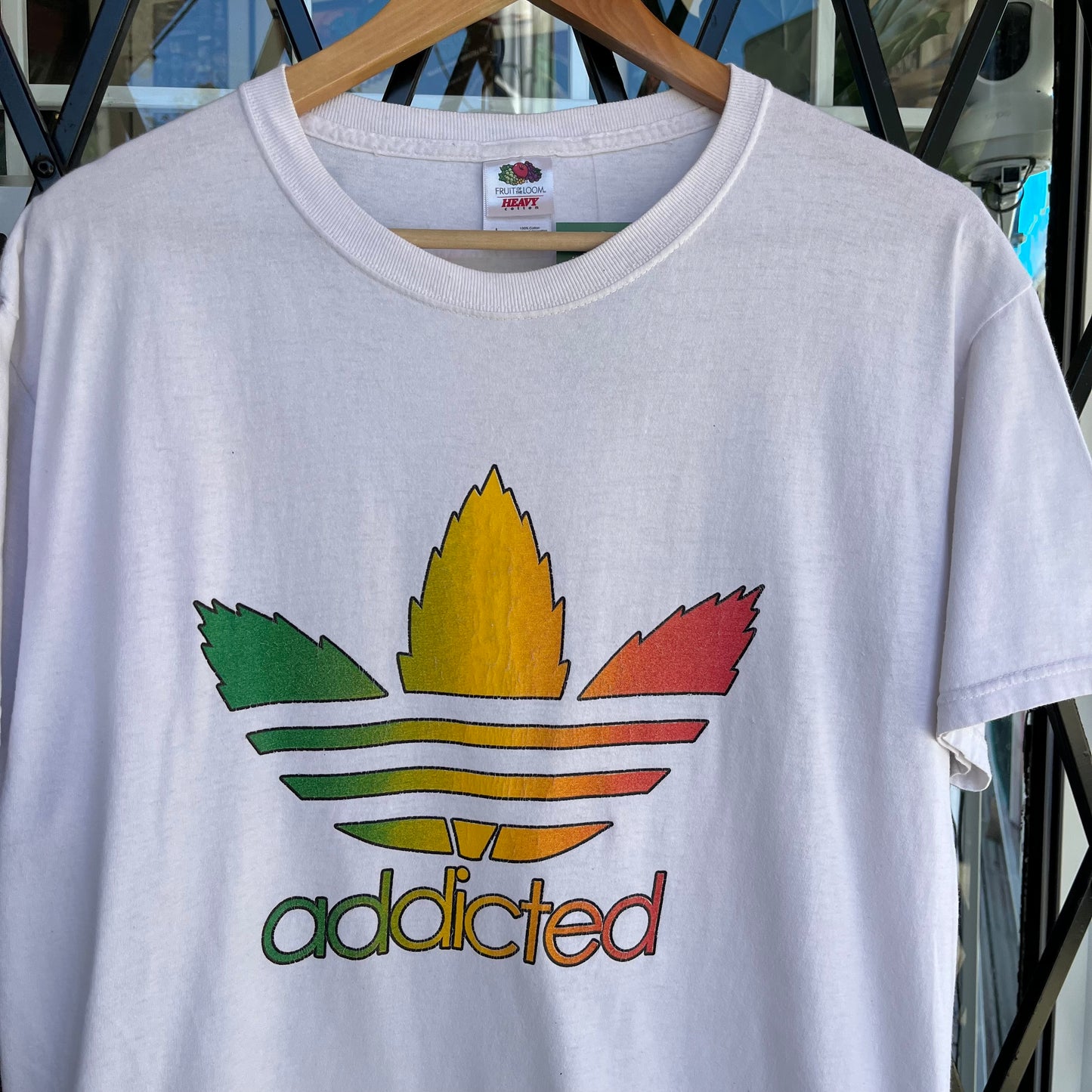 Adidas Weed Parody Tee - Size L