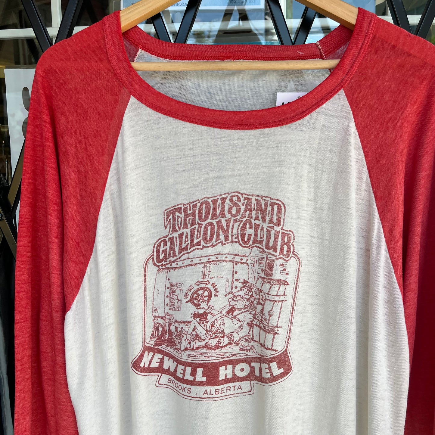 Vintage Newell Hotel Raglan Shirt - Size XL