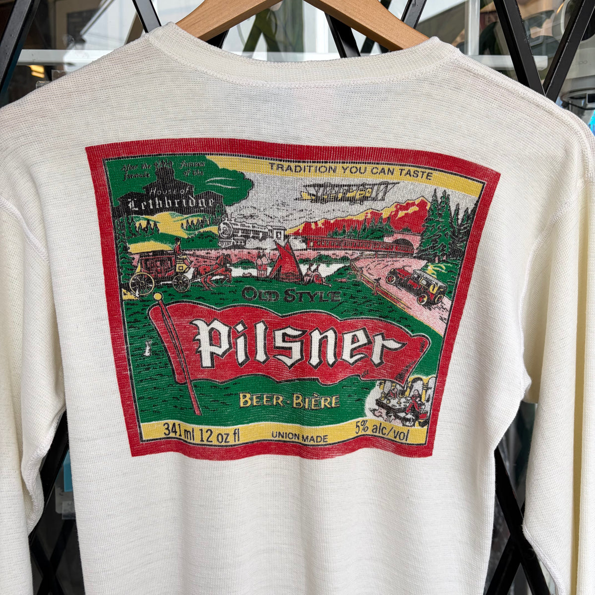1980’s Pilsner Henley Shirt - Size M