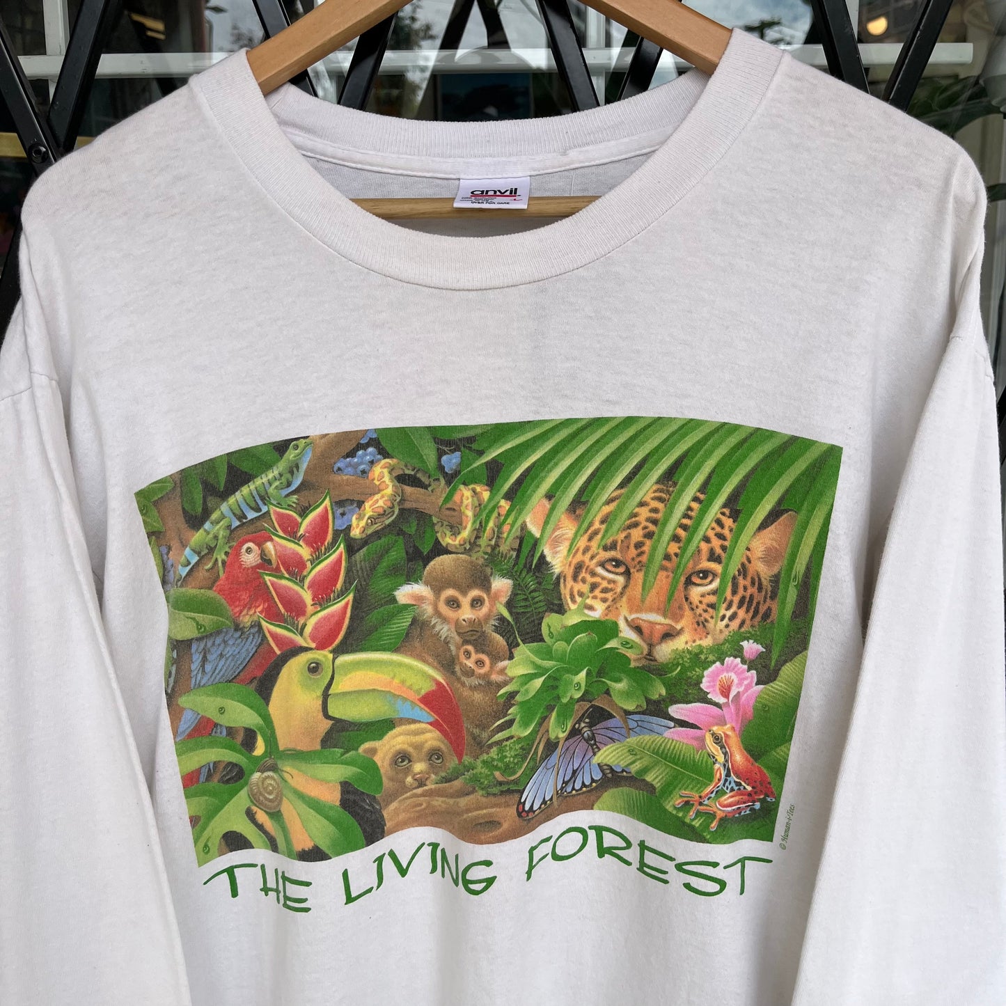 Vintage 90s The Living Forest Nature Long Sleeve Shirt - Size L