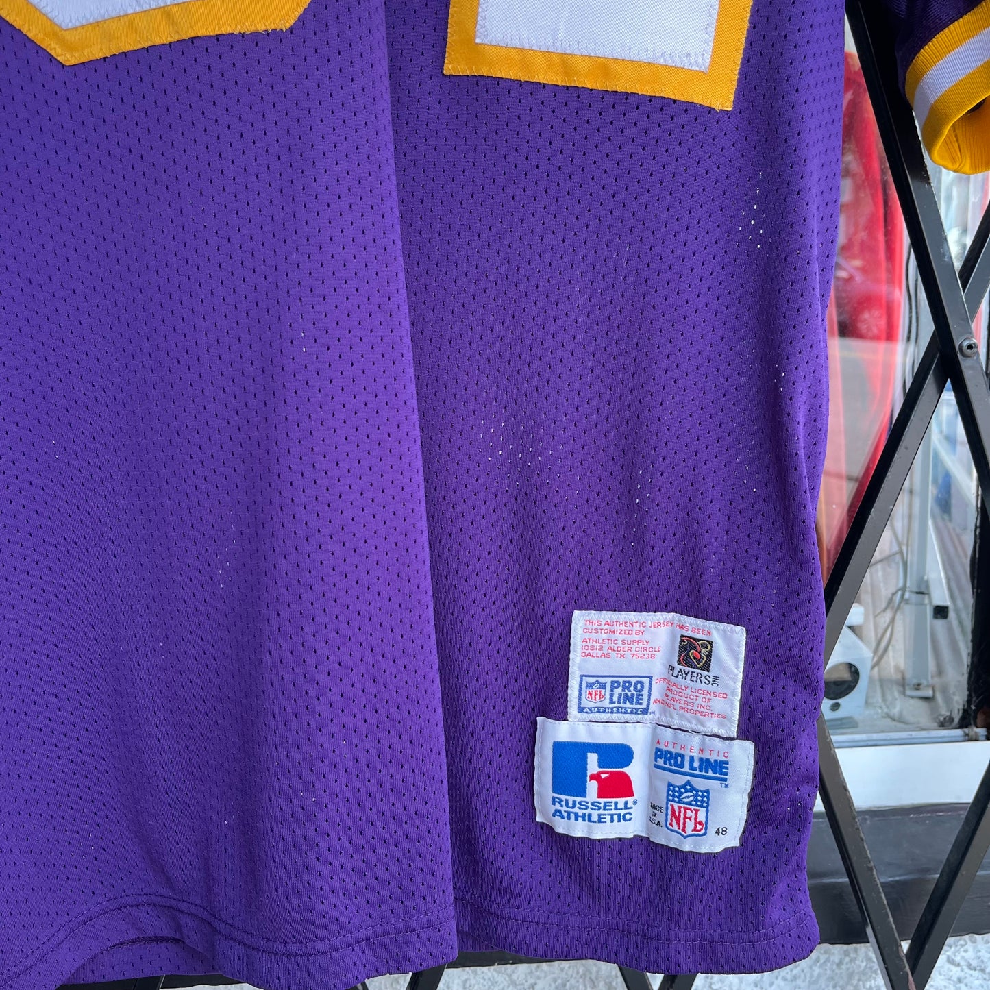Vintage Russell Minnesota Vikings Randy Moss Authentic Stitched Jersey - Size 48 (XL)