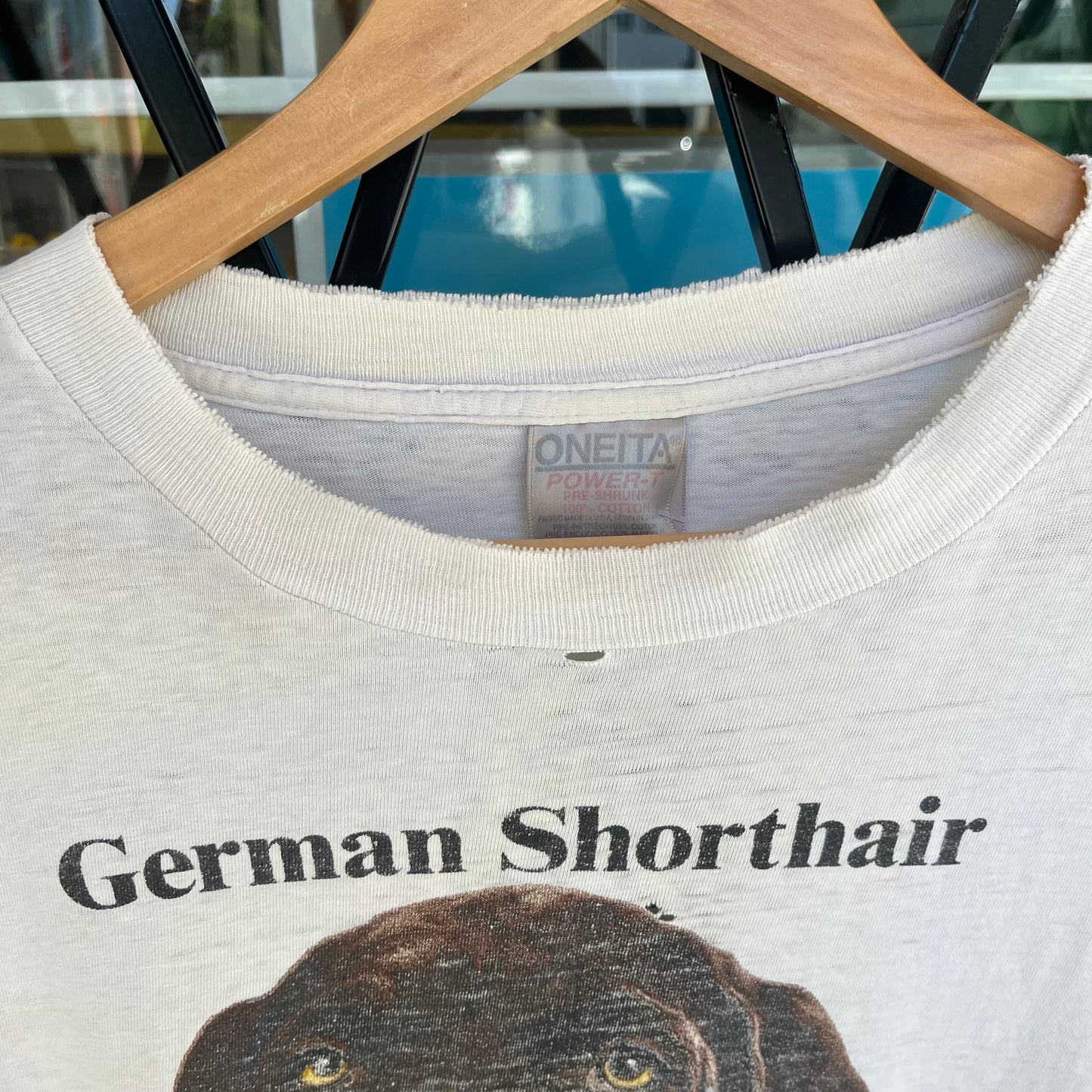 Distressed Vintage German Shorthair Dog Tee - Size XL