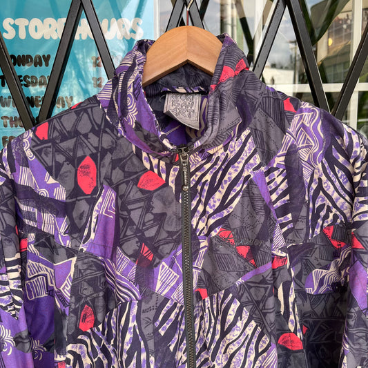 Vintage Rucanor Abstract Windbreaker - Size Womens S