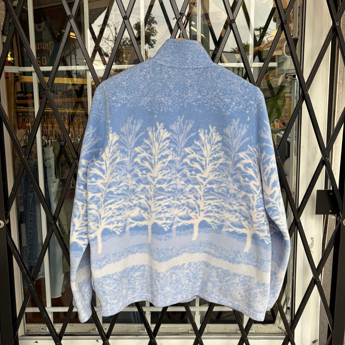 Vintage Nature Winter Fleece Zip Up Sweater - Size Women’s L