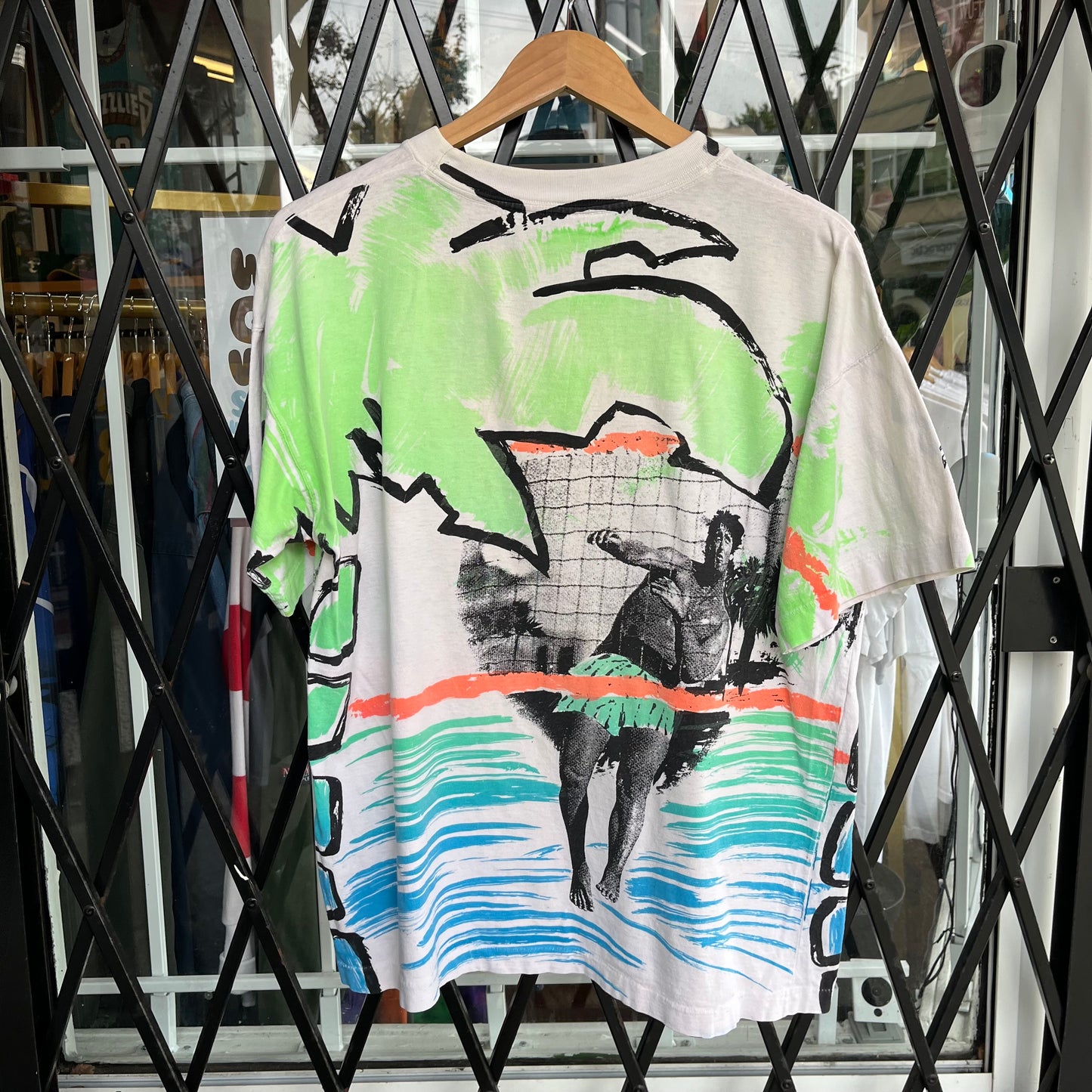 Vintage Beach Volleyball AOP Tee - Size L