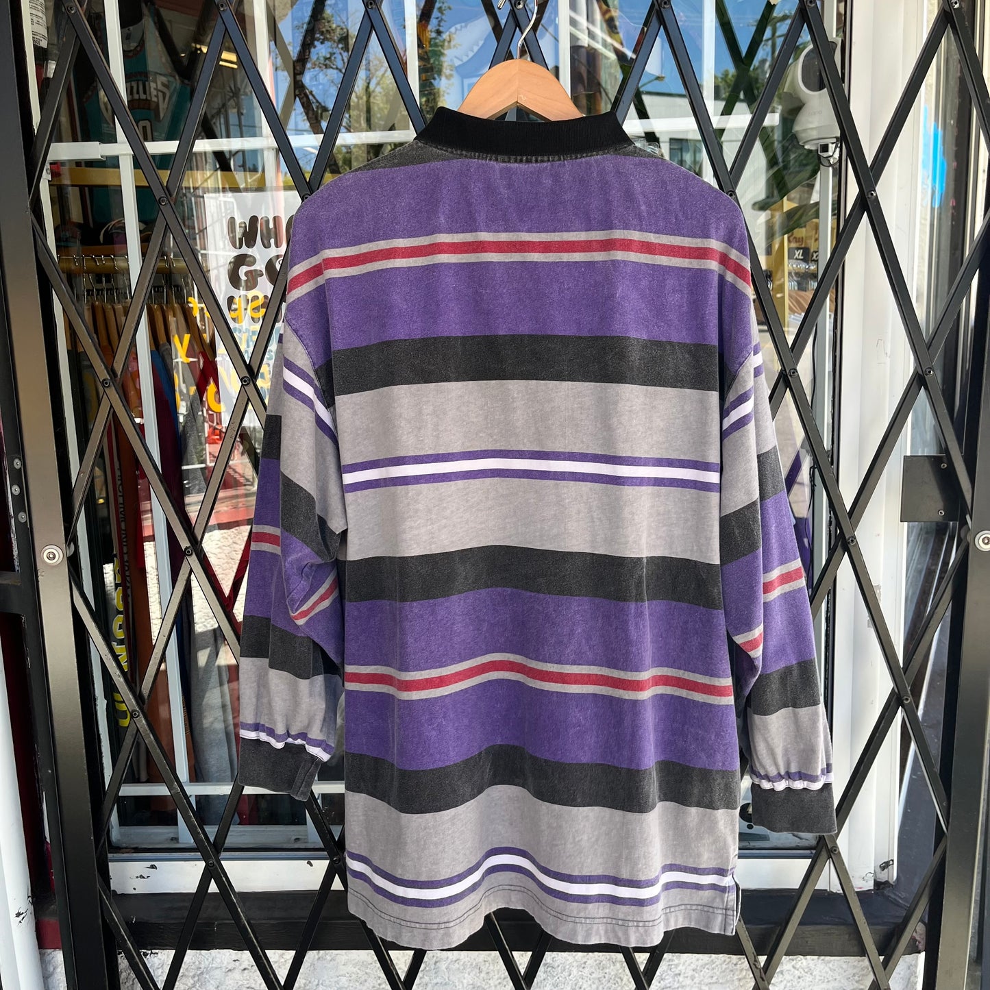 Vintage Colour Block Long Sleeve Shirt - Size XL