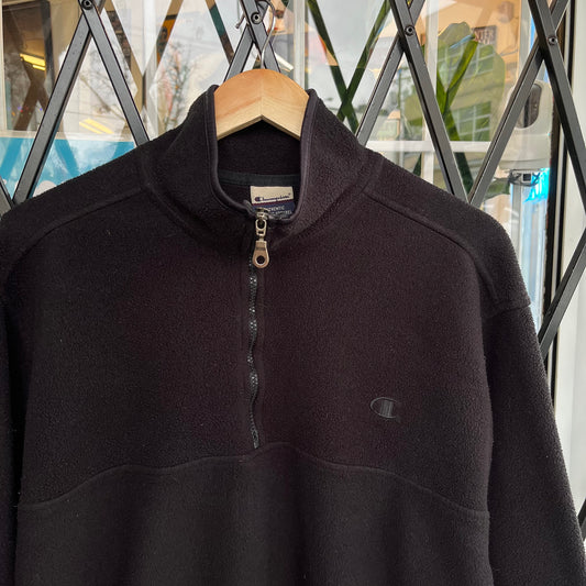 Vintage Champion Fleece Quarter Zip Sweater - Size XL