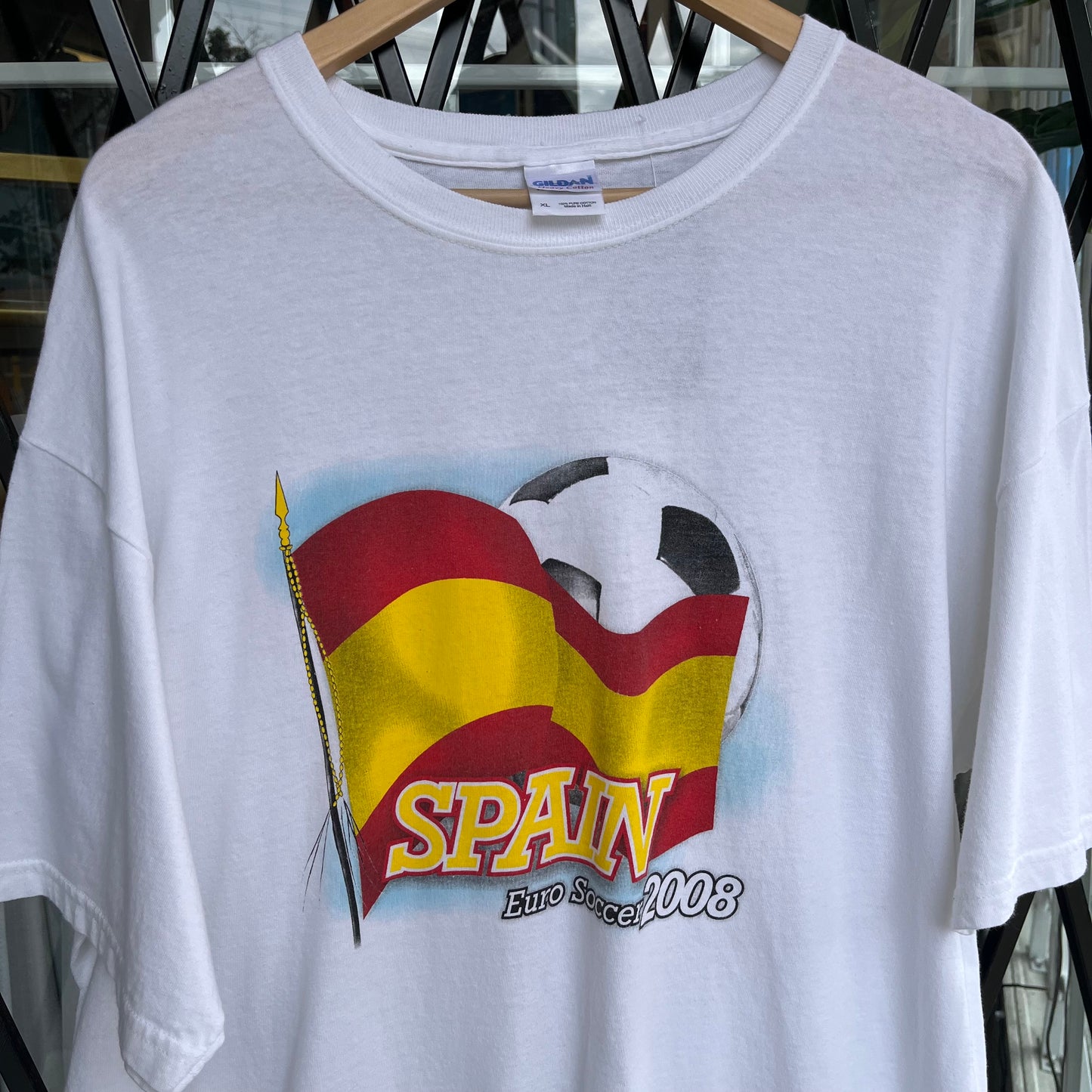 2008 Spain Euro Soccer Tee - Size XL