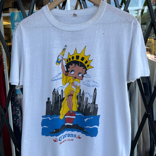 Vintage Betty Boop Corona Statue Tee - Size M