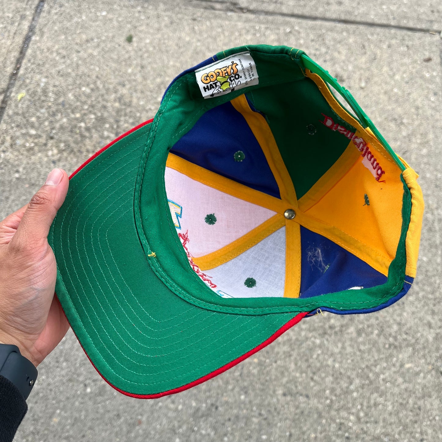 Vintage Disneyland Toon Town Colour Block Snapback