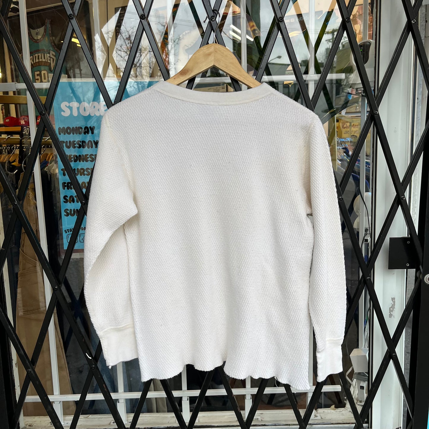 Vintage Thermal Waffle Long Sleeve - Size L