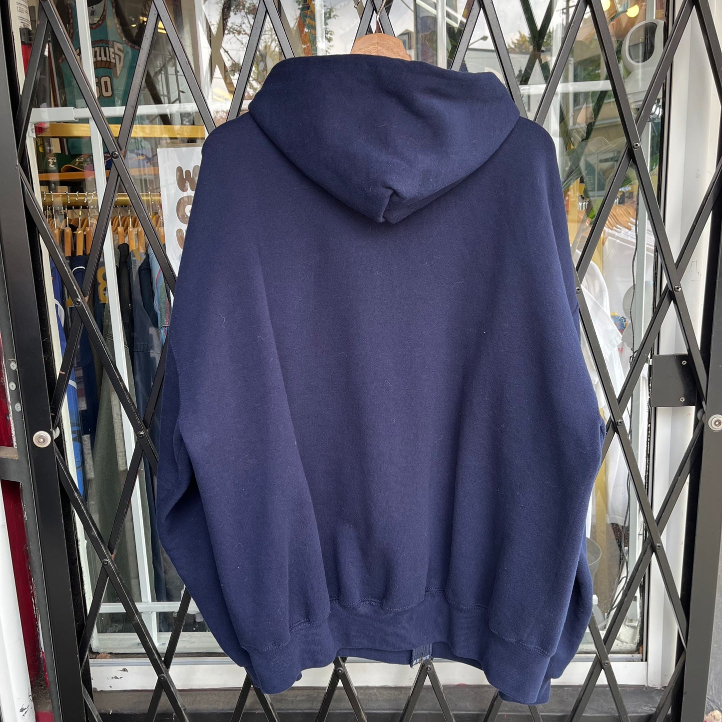Vintage Russell Blank Hoodie Navy - Size XXL