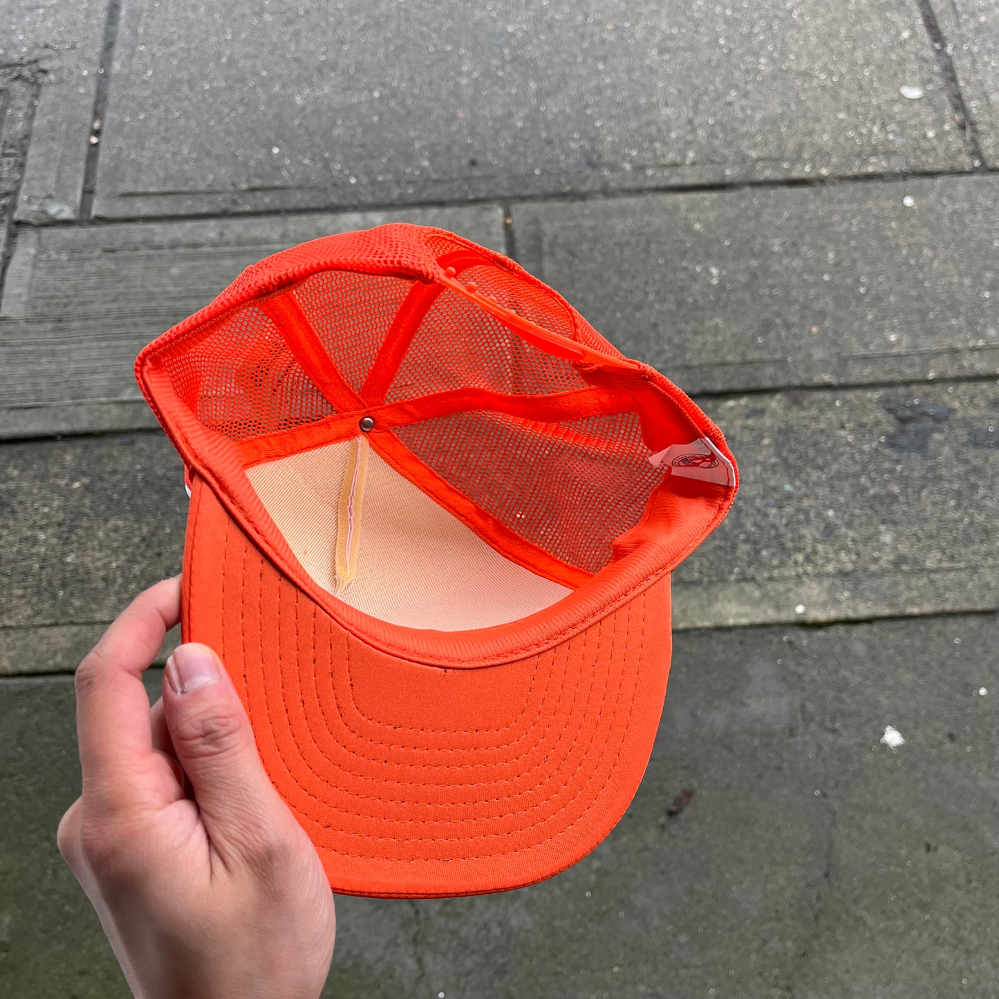 Vintage Fitzgeralds Las Vegas Trucker Hat Orange