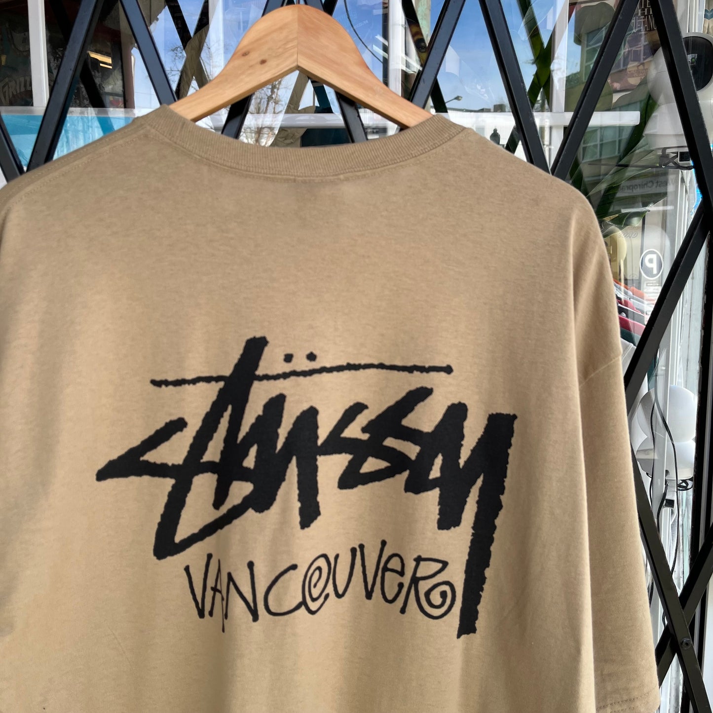 Stussy Vancouver Khaki Tee - Size XL