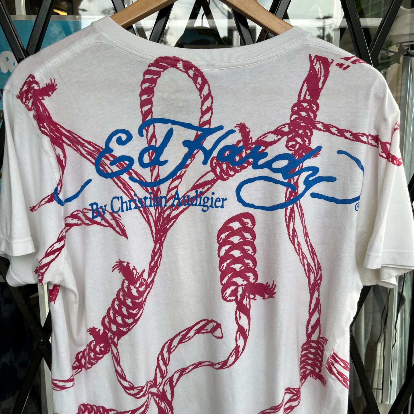 Y2K Ed Hardy V Neck Shirt - Size L