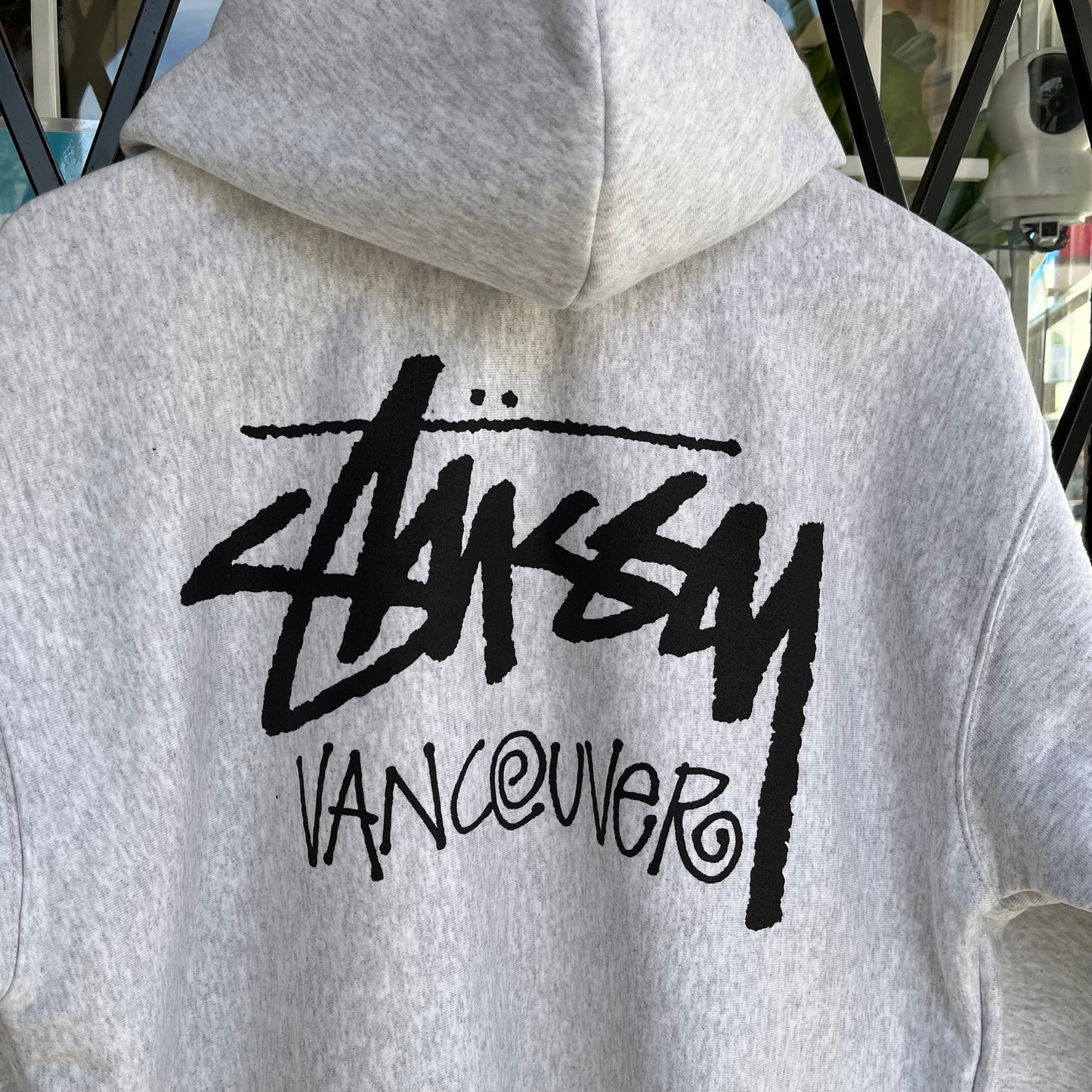 Stussy Vancouver Zip Up Heather Grey Hoodie - Size S
