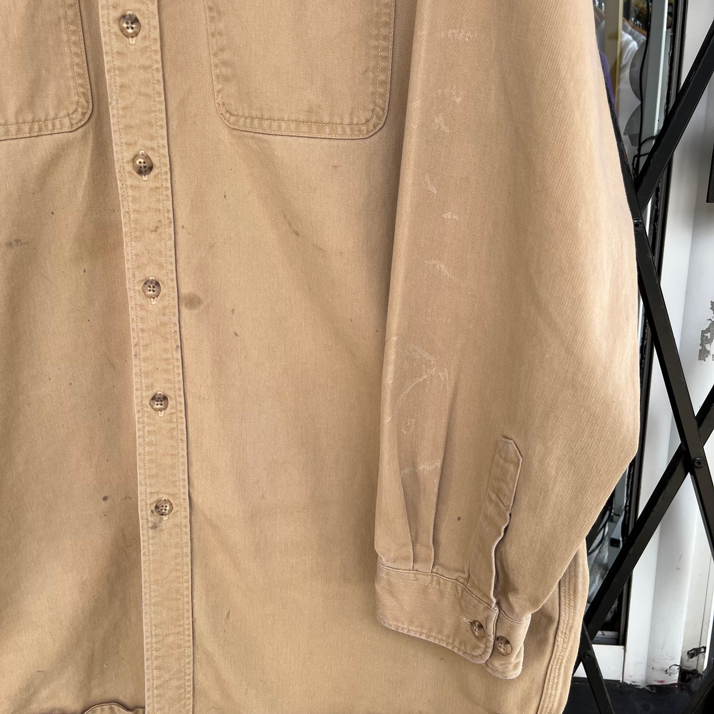 Carhartt Khaki Button Up Shirt - Size XL
