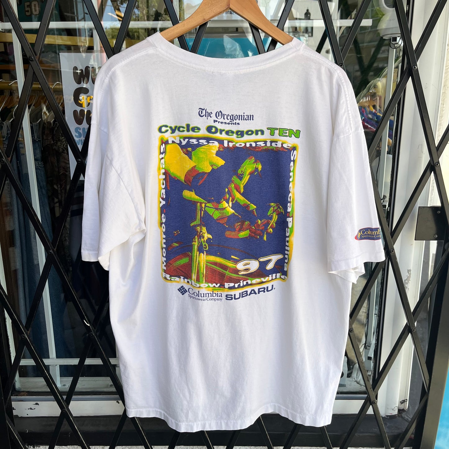 1997 Columbia Cycle Oregon Ten Tee - Size XL