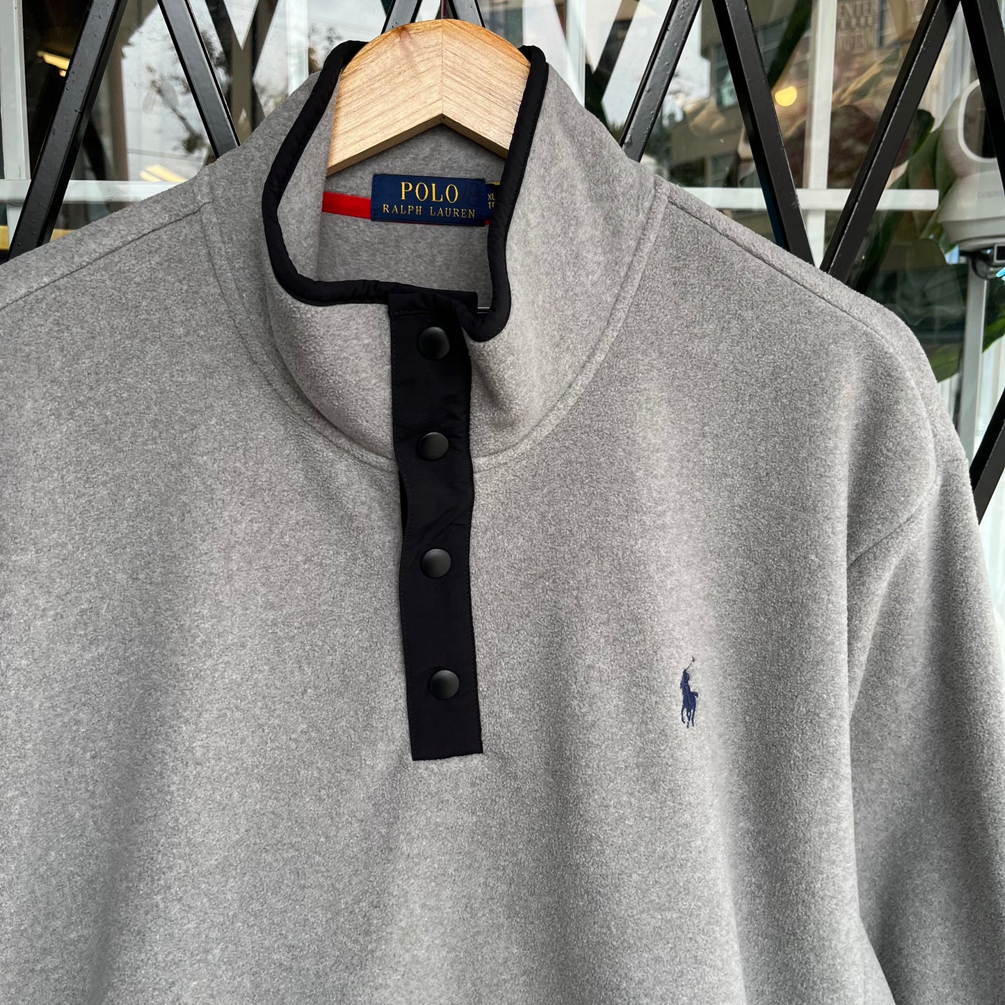 Brand New Polo Ralph Lauren Snap Fleece Sweater - Size XL