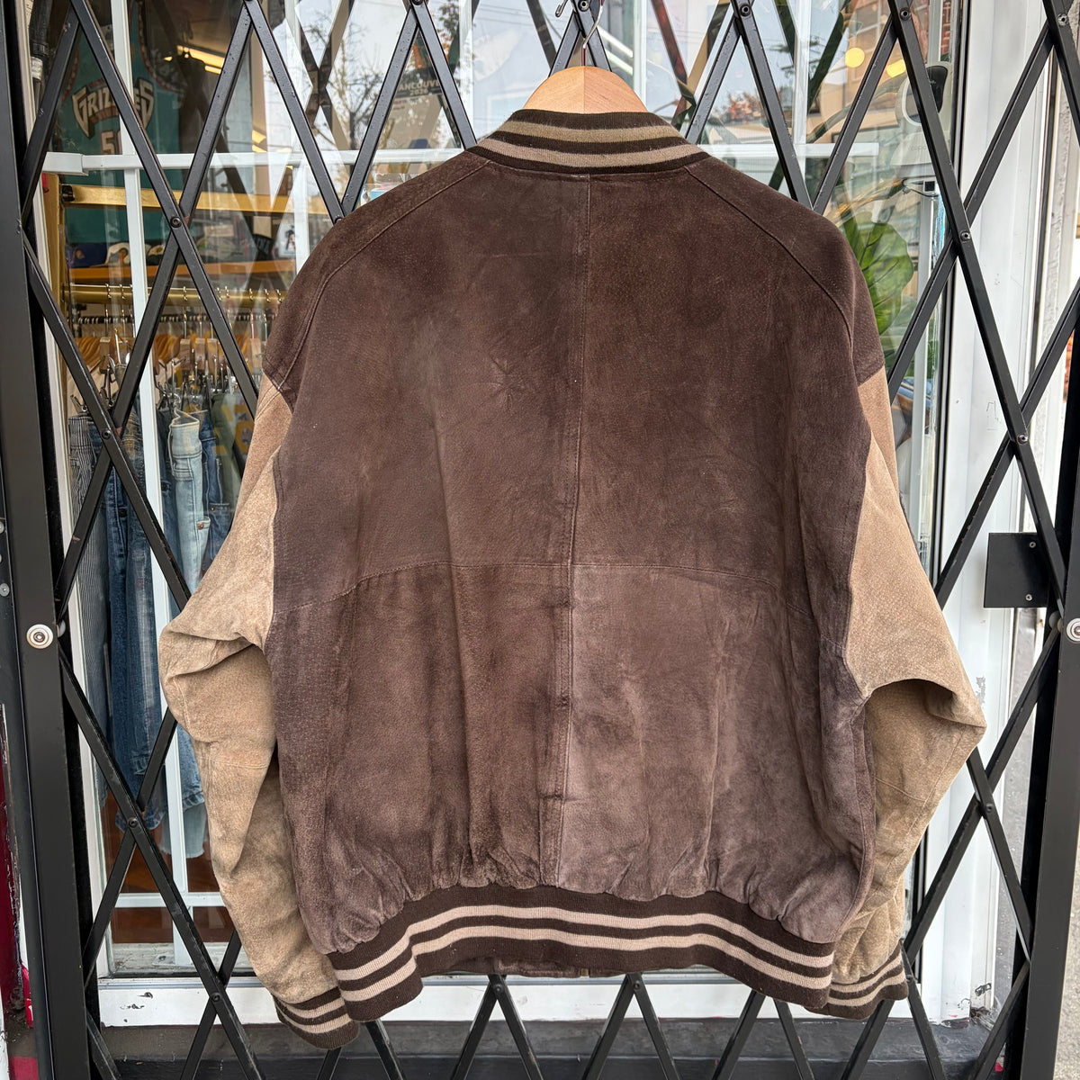 Vintage Genuine Leather Bomber Jacket - Size XL