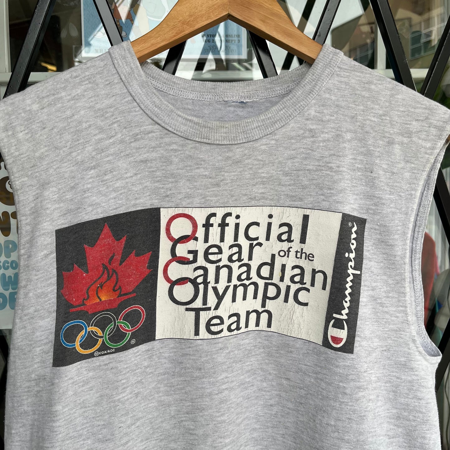 Vintage Champion Canadian Olympic Team Sleeveless Shirt - Size M