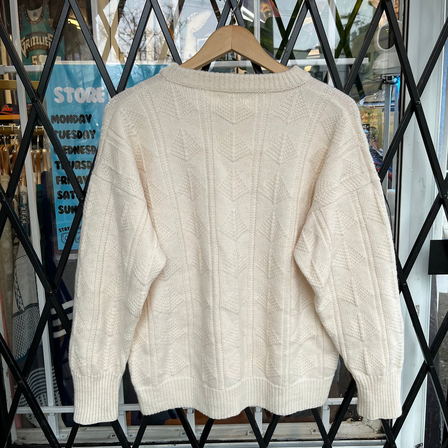 Vintage Wool Knit Sweater - Size L