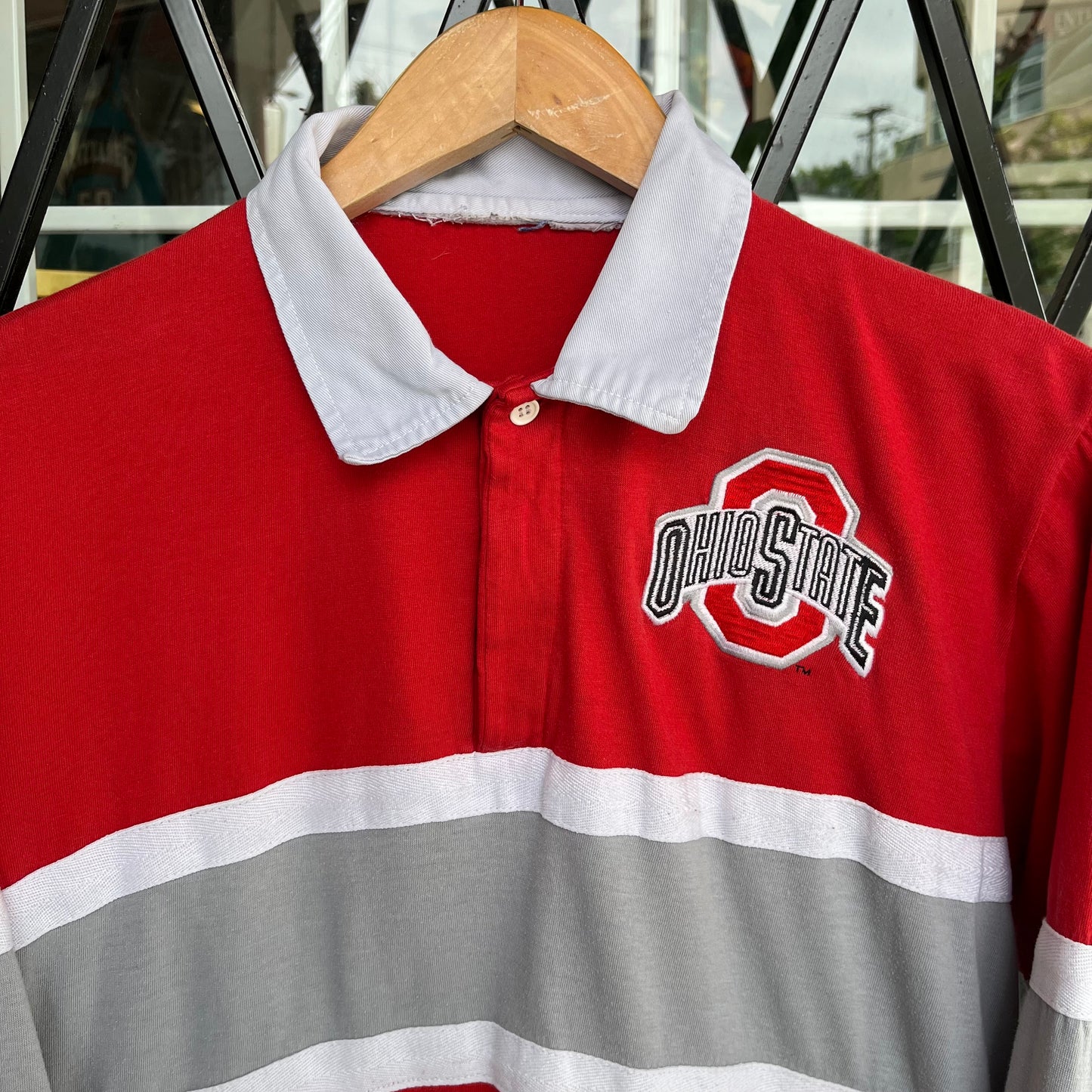 Vintage Ohio State Long Sleeve Rugby Shirt - Size M