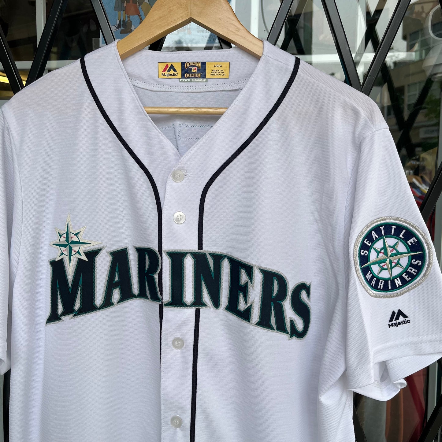 Seattle Mariners Majestic Throwback Ken Griffey Jersey - Size L