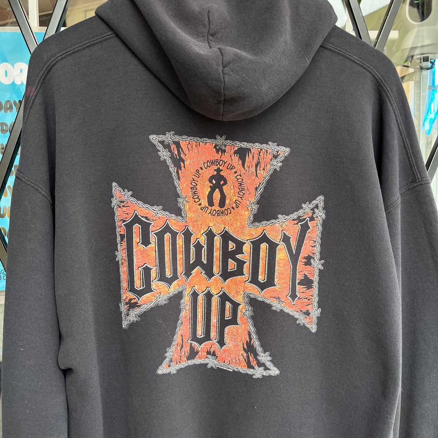 Y2K Cowboy Up Hoodie - Size XL