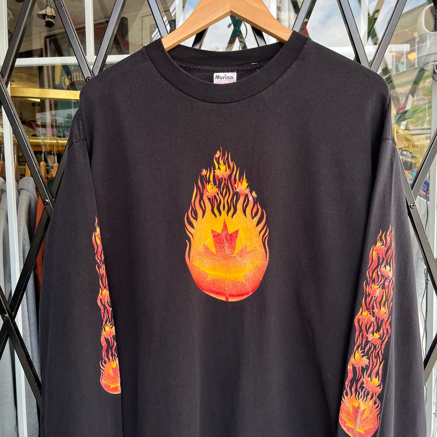 Vintage Canadian Flames Long Sleeve - Size XL