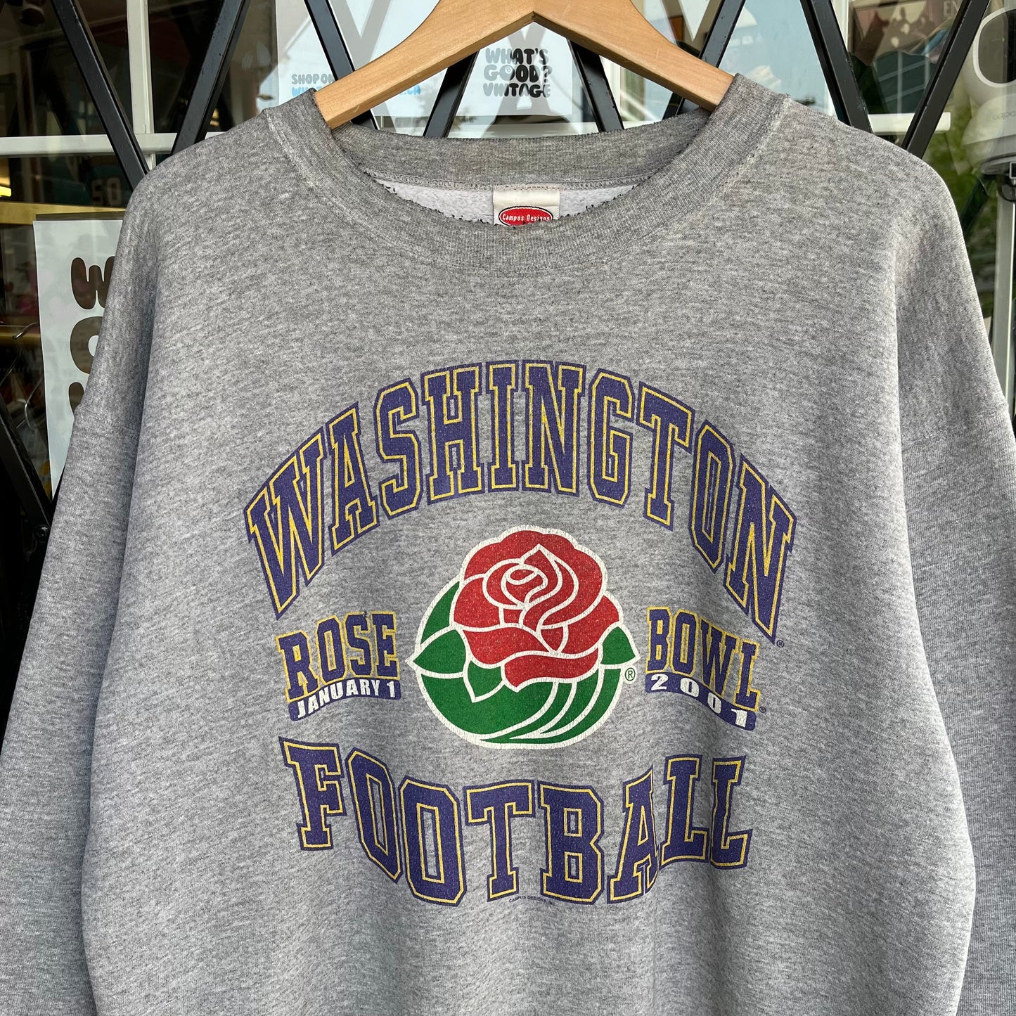 2001 Washington Huskies Rose Bowl Crewneck - Size XL