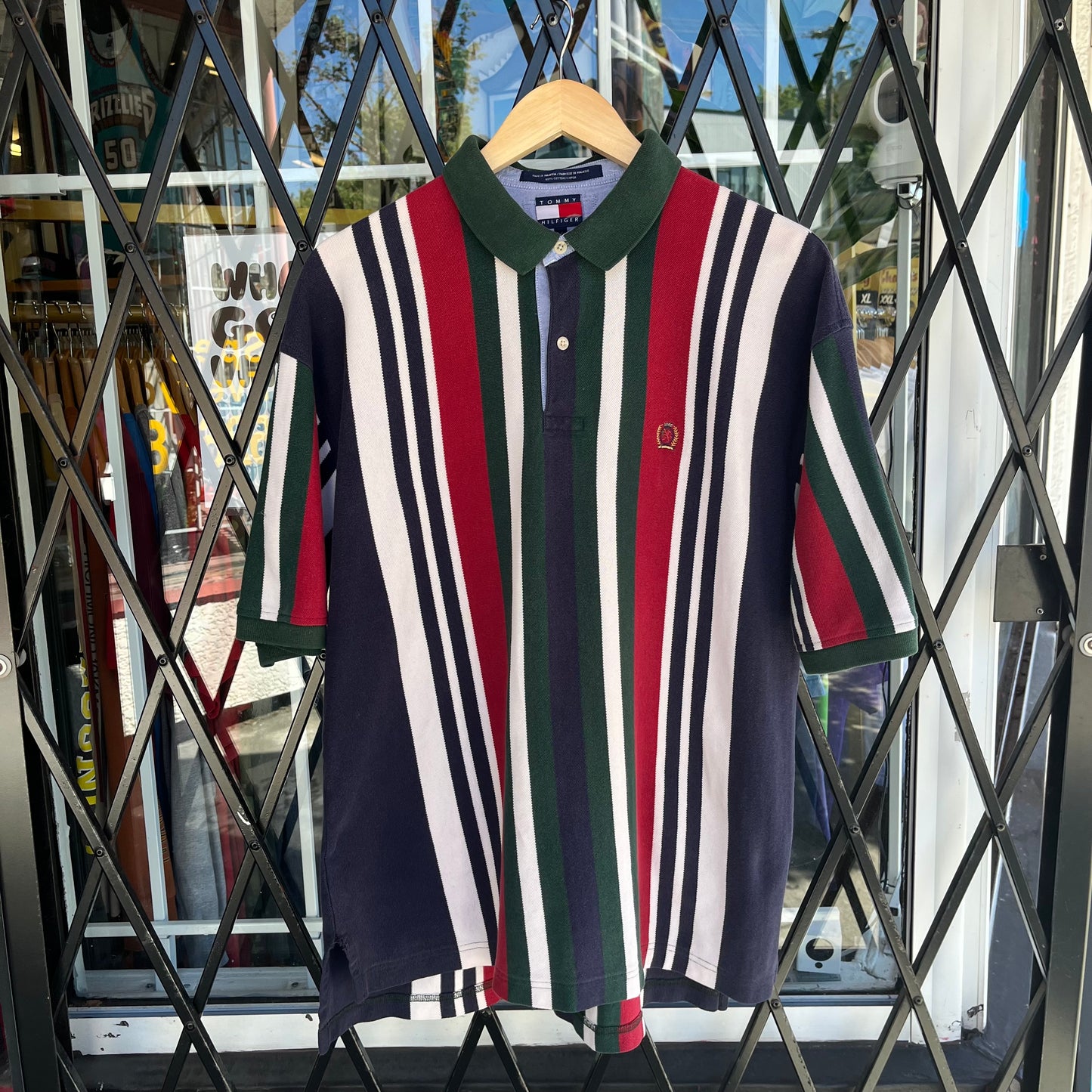 Vintage Tommy Stripe Shirt - Size XL