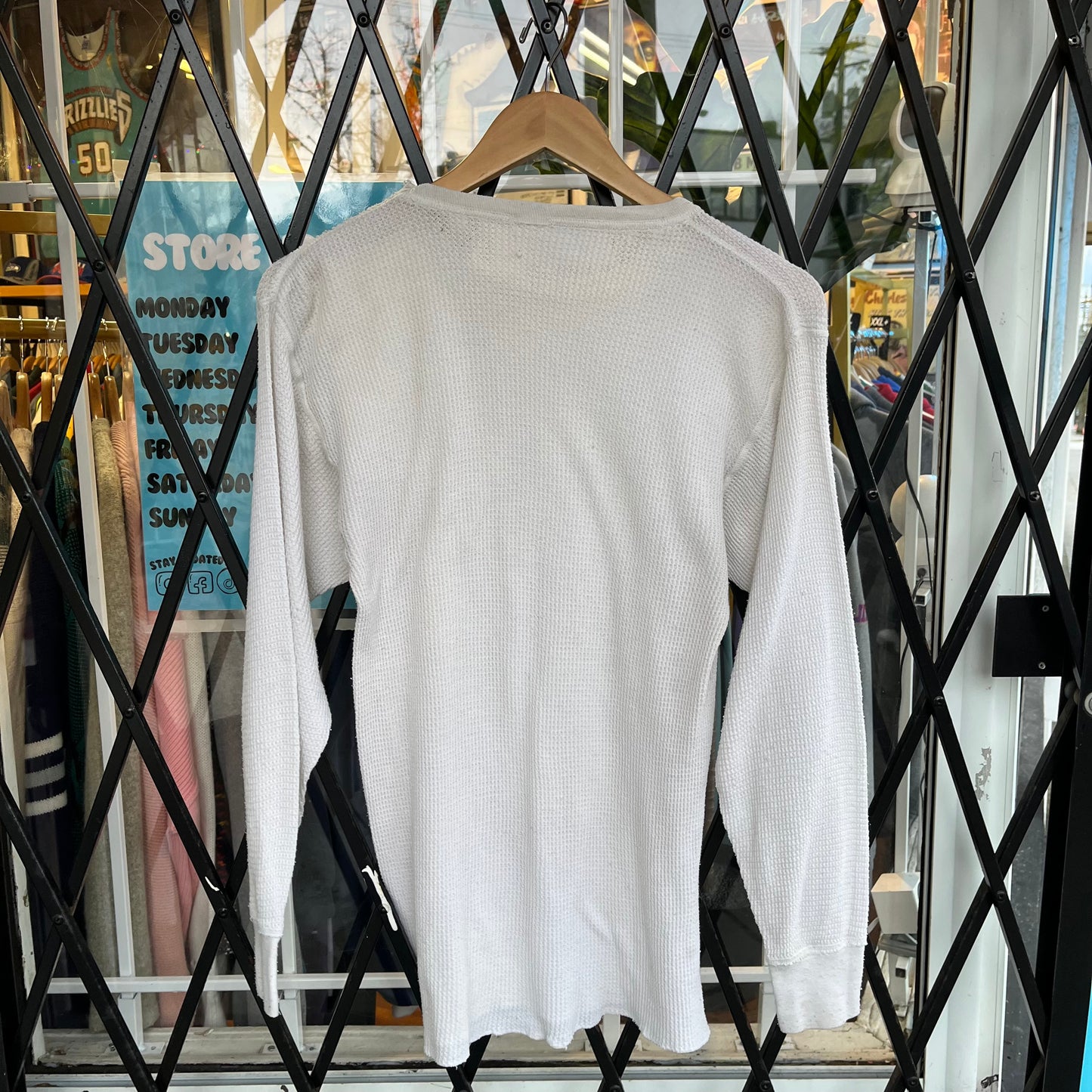 Vintage Waffle Thermal Long Sleeve - Size L