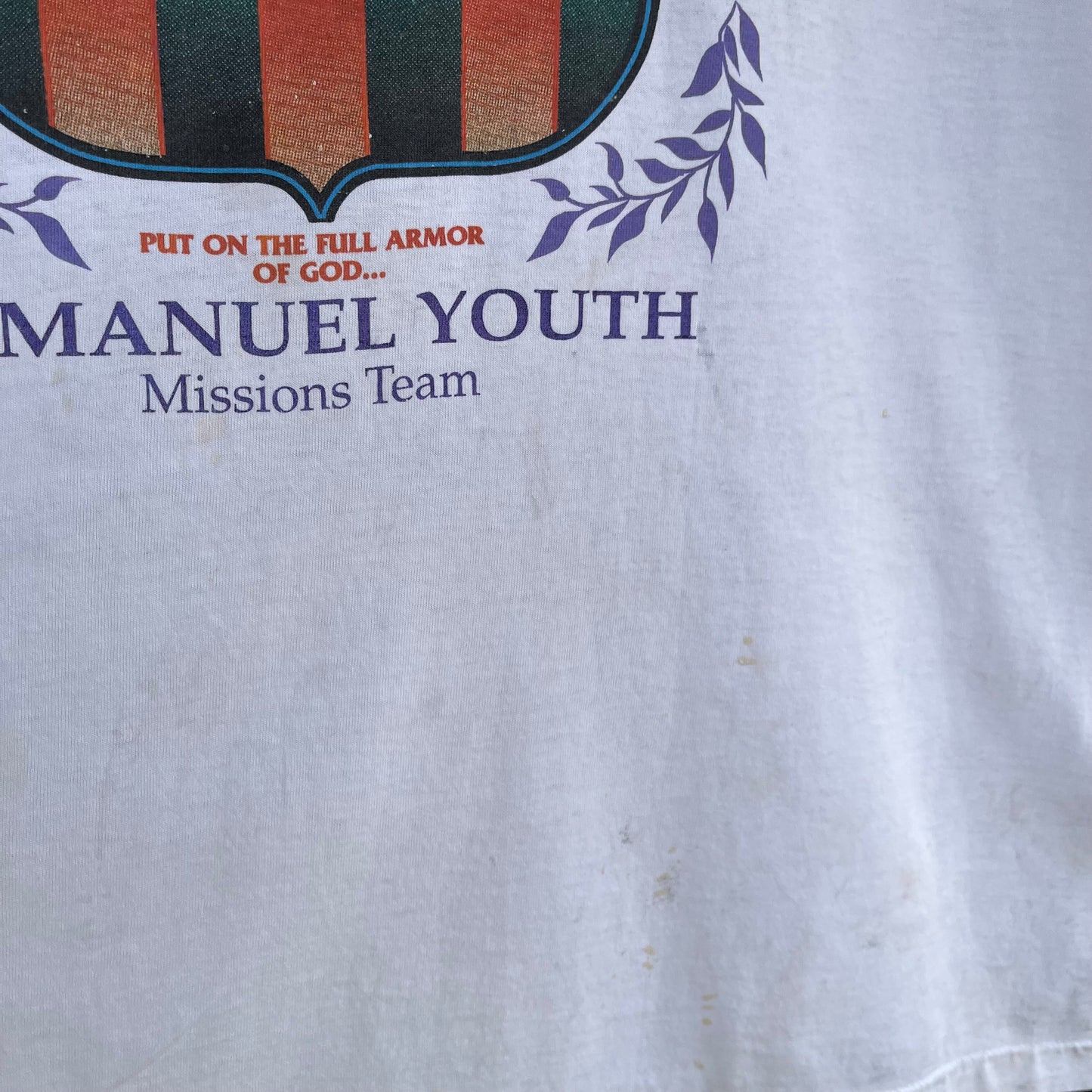 Vintage Soldier of Christ Religious Tee - Size XXL