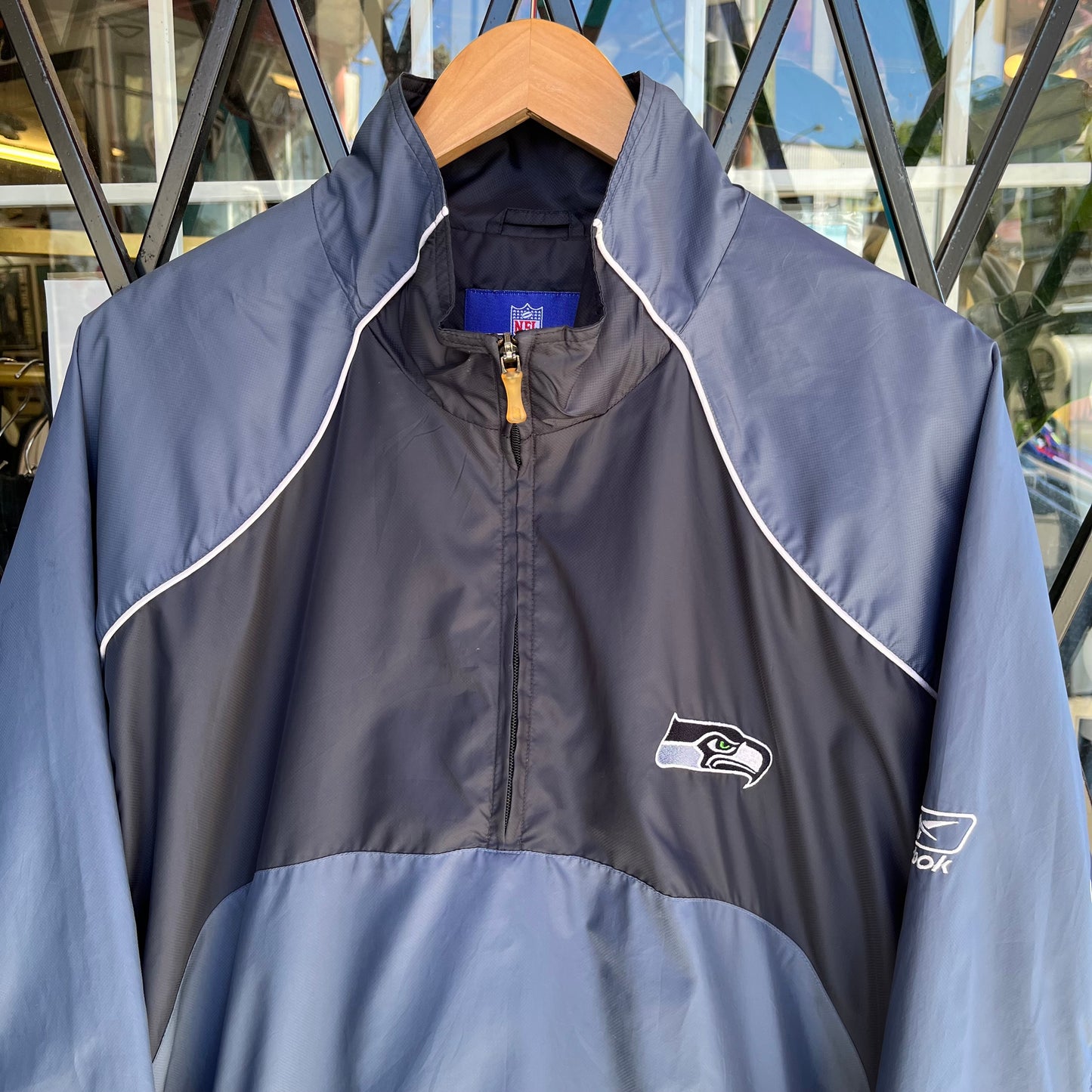 Vintage Seattle Seahawks Pullover Windbreaker - Size XL
