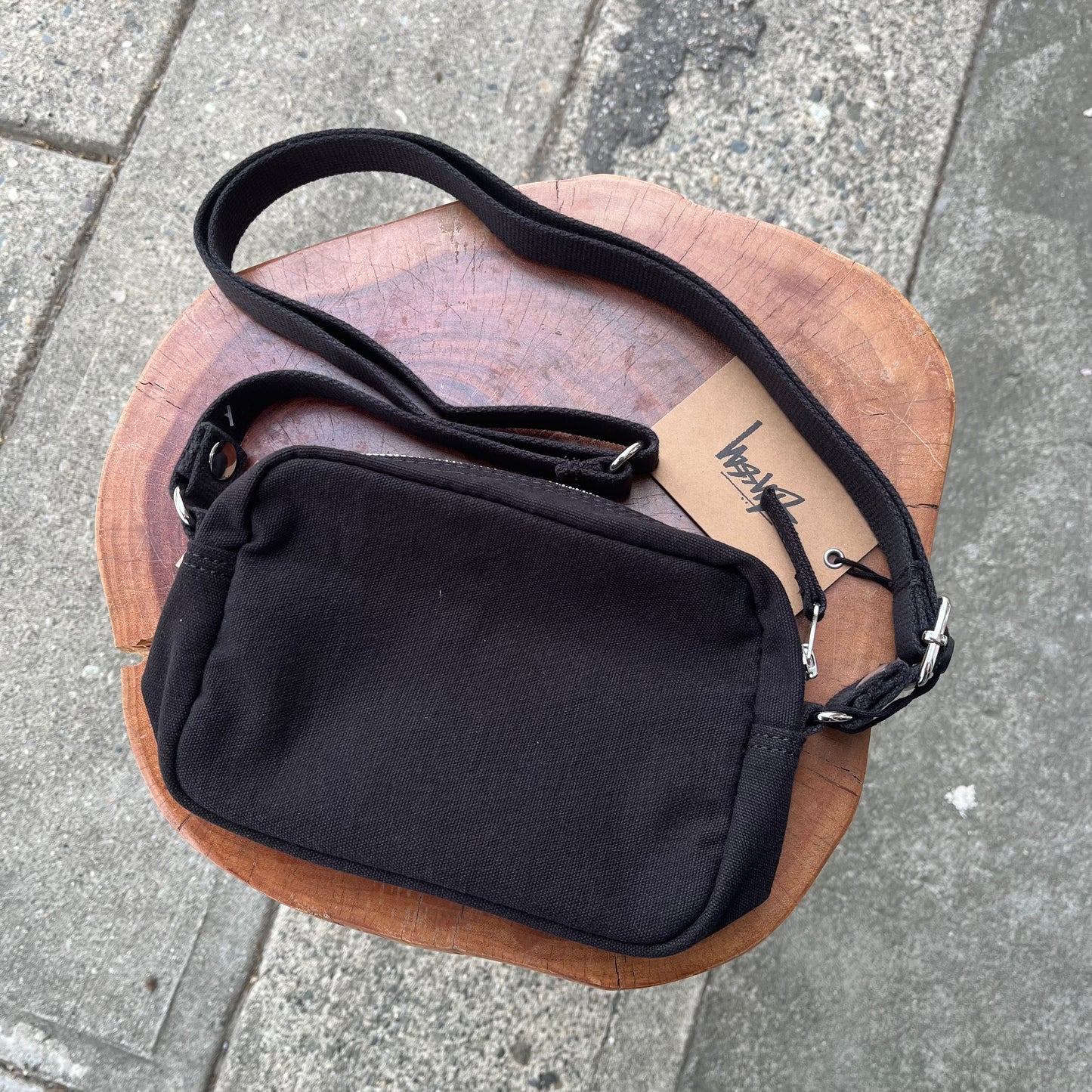 Stussy Canvas Side Pouch Black