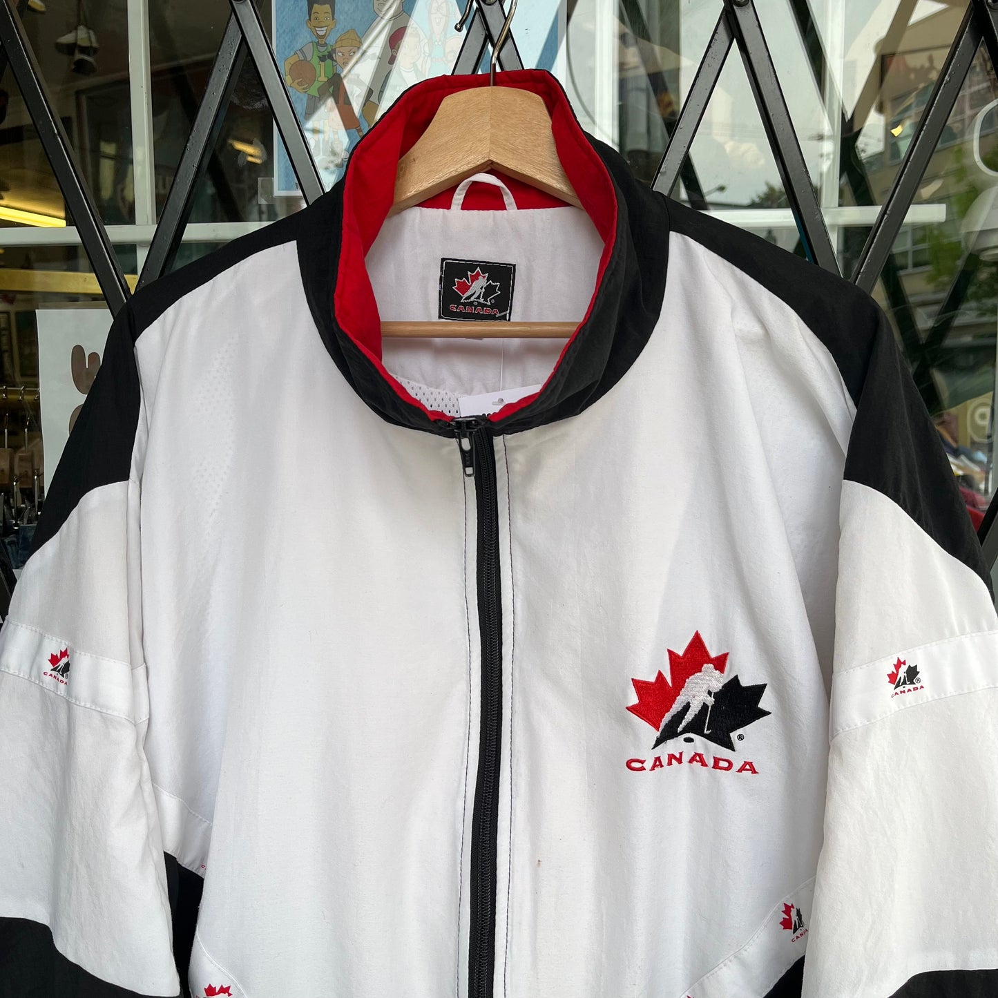 Vintage Team Canada Hockey Windbreaker - Size XL