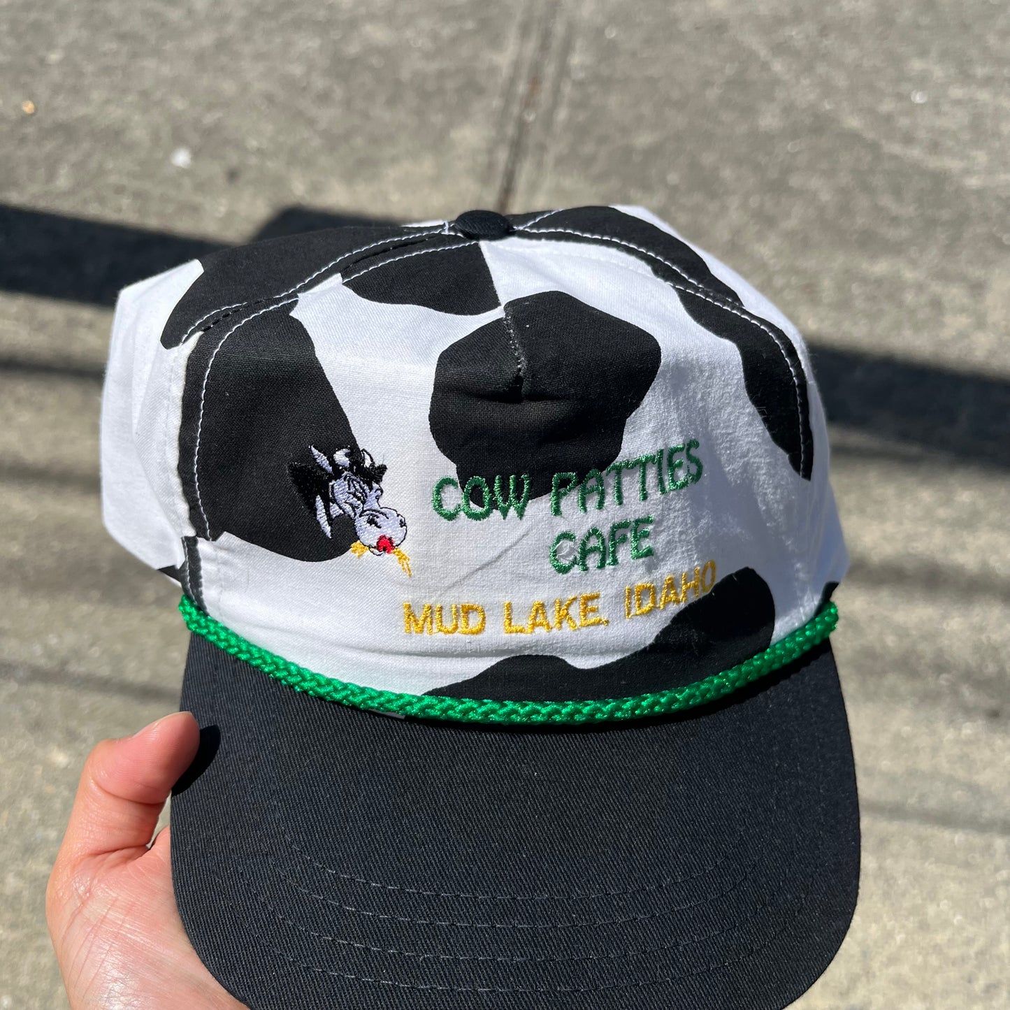 Vintage Cow Print Hat