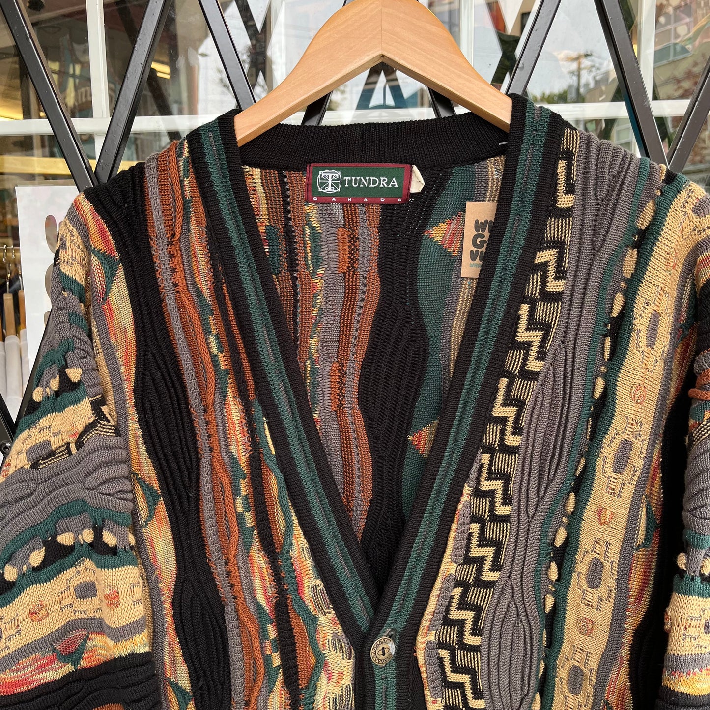Vintage Tundra Coogi Style Cardigan - Size L