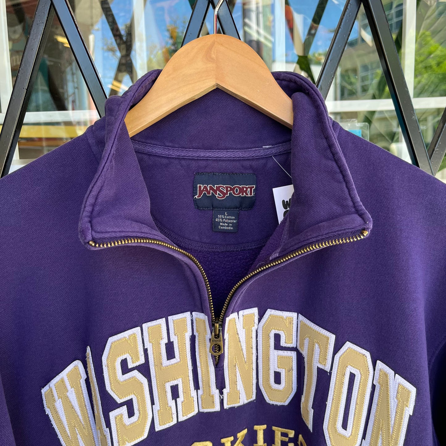 Vintage Washington Huskies Quarter Zip Sweater - Size L