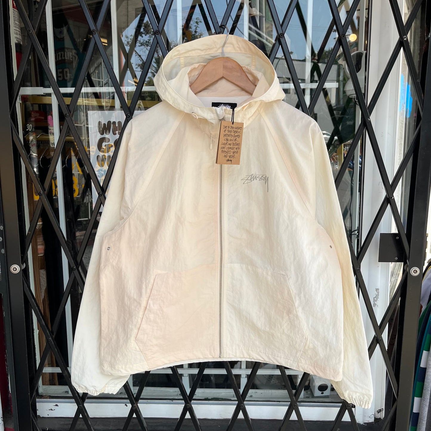 Stussy Beach Shell Wave Dye Jacket Bone - Size S