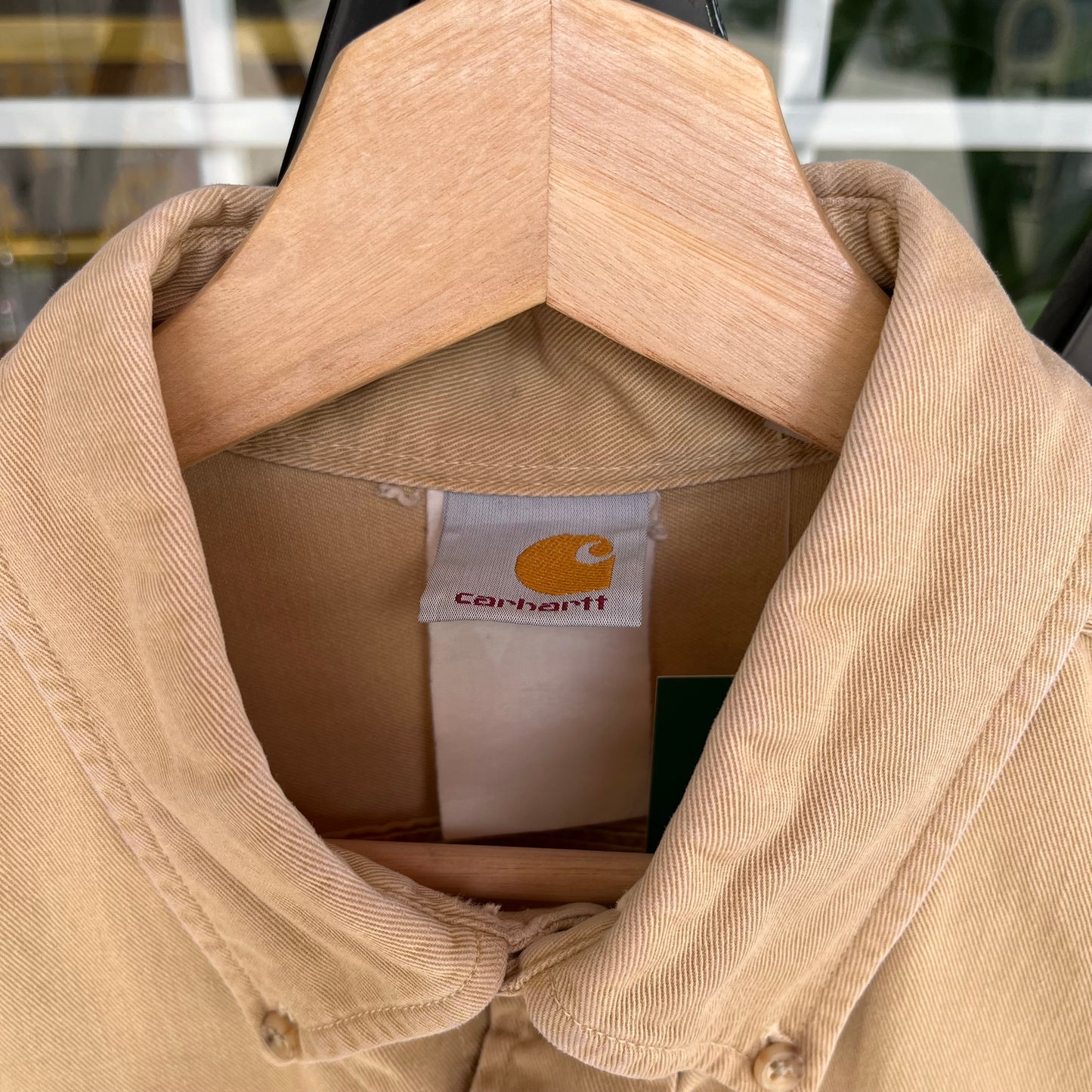 Carhartt Khaki Button Up Shirt - Size XL