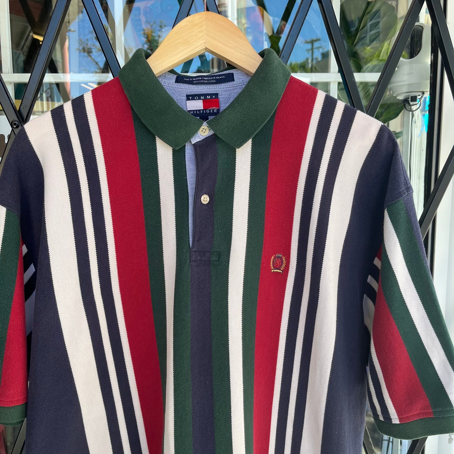 Vintage Tommy Stripe Shirt - Size XL