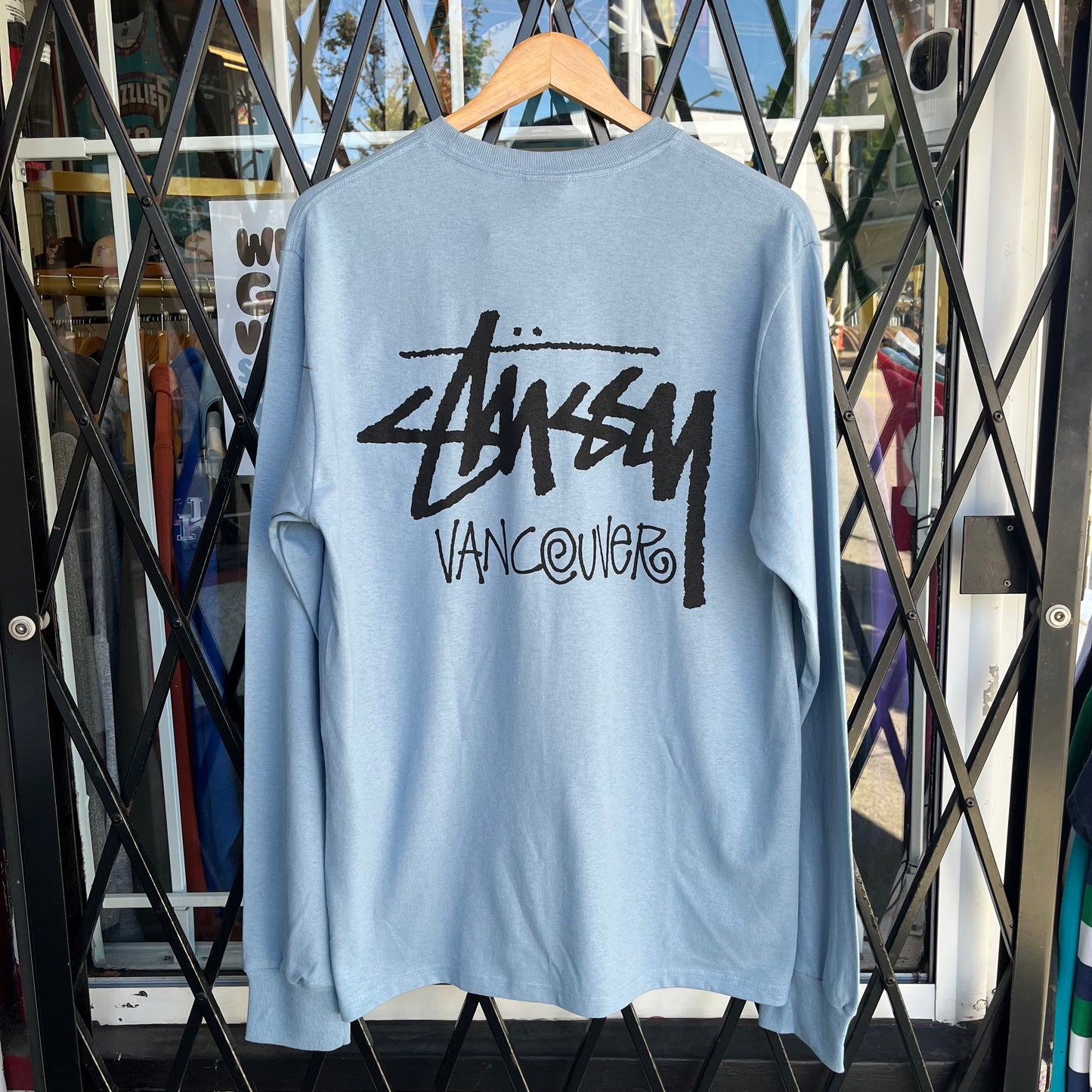Stussy Vancouver Stock Long Sleeve Slate - Size M