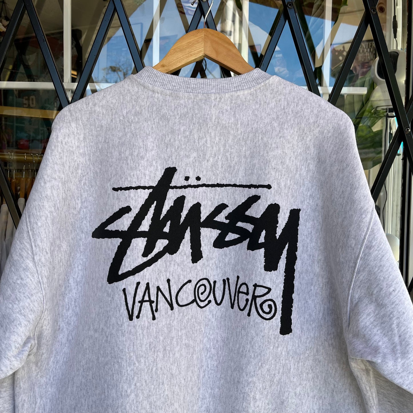 Stussy Vancouver Stock Crewneck Ash Heather - Size L