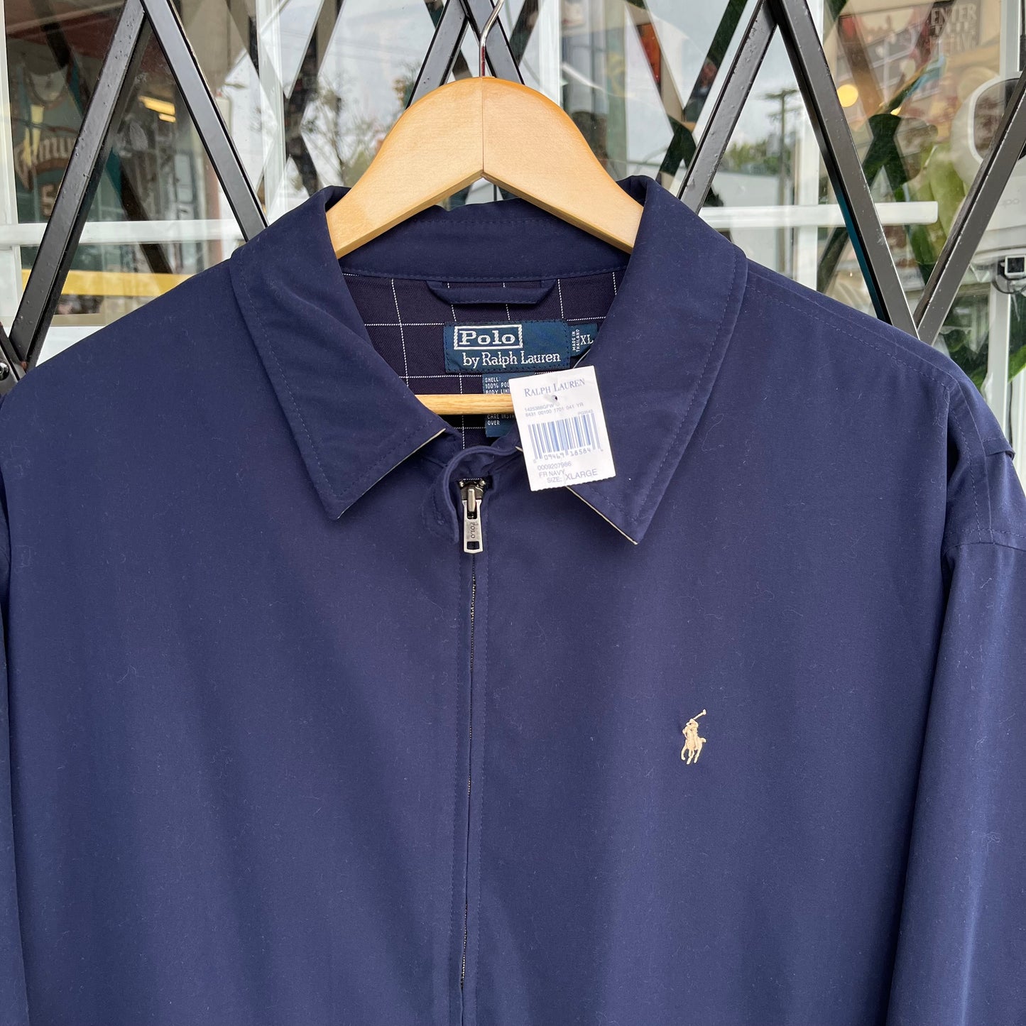 Vintage Polo Ralph Lauren Harrington Jacket Navy - Size XL