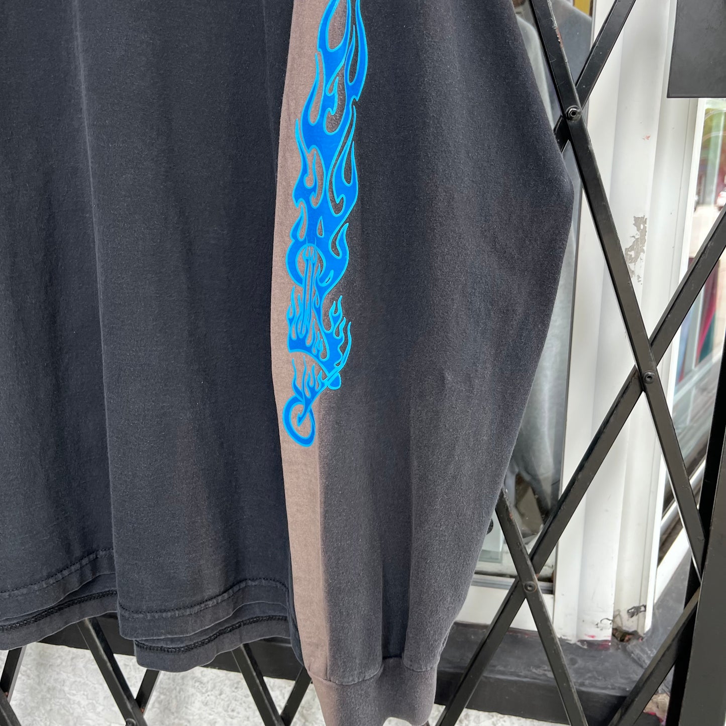 Vintage Motorcycle Flames Long Sleeve - Size 3XL
