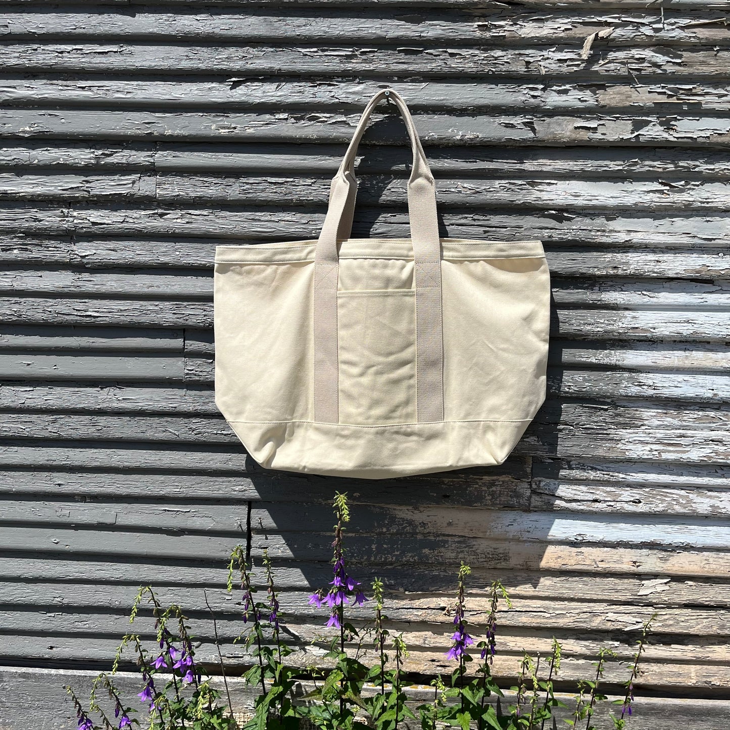 Stussy Oversized Canvas Tote Bag - Cream