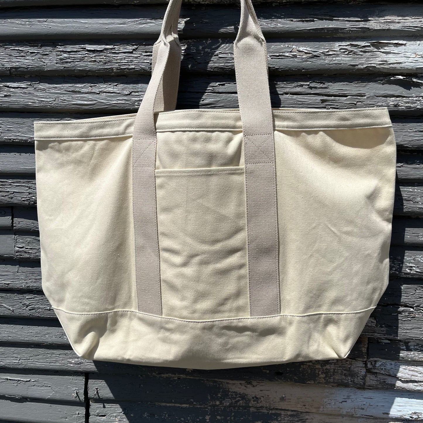 Stussy Oversized Canvas Tote Bag - Cream